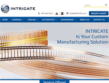 Tablet Screenshot of intricate.com